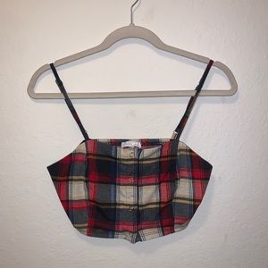 Plaid cropped tank